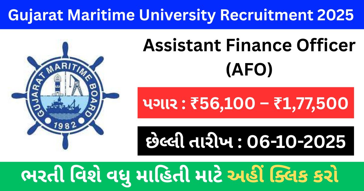 GMU Assistant Finance Officer Recruitment 2025